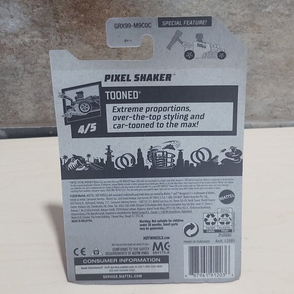 Yellow Hot Wheels Pixel Shaker Diecast Toy Car 2021 Mainline Collection - Picture 2 of 9